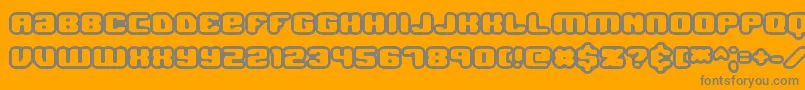 Więcej informacji o czcionce JawbreakerOl1Brk Czcionka JawbreakerOl1Brk – szare czcionki na pomarańczowym tle