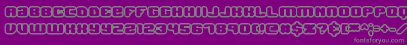 フォントJawbreakerOl1Brk – 紫の背景に灰色の文字