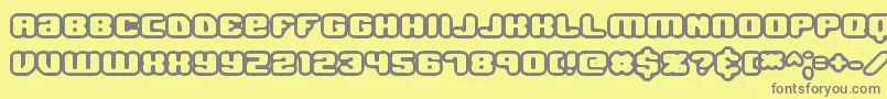 JawbreakerOl1Brk Font – Gray Fonts on Yellow Background