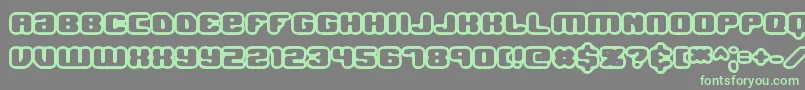 JawbreakerOl1Brk-Schriftart – Grüne Schriften auf grauem Hintergrund