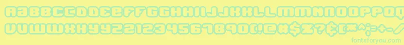 JawbreakerOl1Brk Font – Green Fonts on Yellow Background