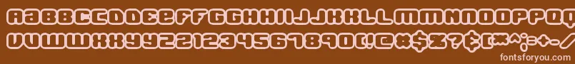 JawbreakerOl1Brk-Schriftart – Rosa Schriften auf braunem Hintergrund