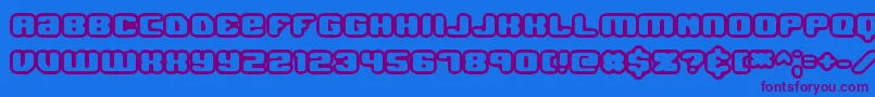 Police JawbreakerOl1Brk – polices violettes sur fond bleu