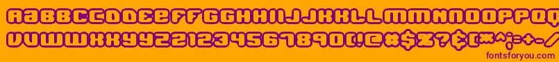 JawbreakerOl1Brk-Schriftart – Violette Schriften auf orangefarbenem Hintergrund