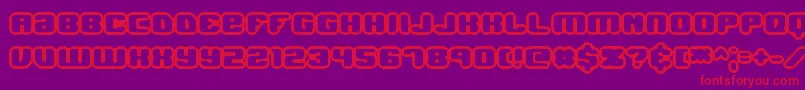 JawbreakerOl1Brk Font – Red Fonts on Purple Background