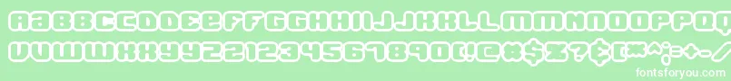 JawbreakerOl1Brk Font – White Fonts on Green Background