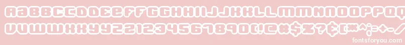 JawbreakerOl1Brk-Schriftart – Weiße Schriften auf rosa Hintergrund