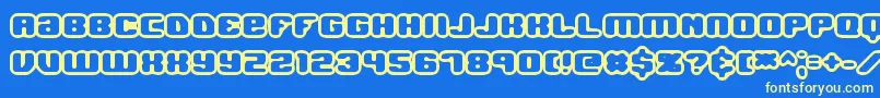 JawbreakerOl1Brk Font – Yellow Fonts on Blue Background