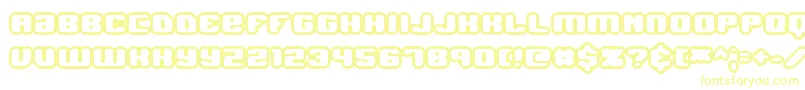 フォントJawbreakerOl1Brk – 黄色のフォント