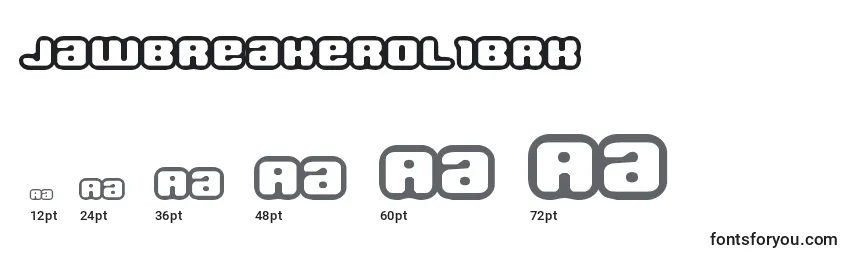 JawbreakerOl1Brk Font Sizes