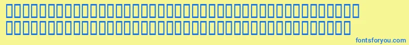 Xavierplatosh Font – Blue Fonts on Yellow Background