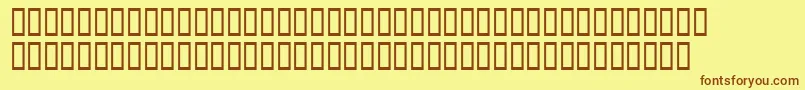 Xavierplatosh Font – Brown Fonts on Yellow Background