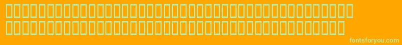 Xavierplatosh Font – Green Fonts on Orange Background