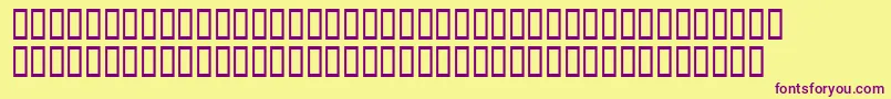 Xavierplatosh Font – Purple Fonts on Yellow Background
