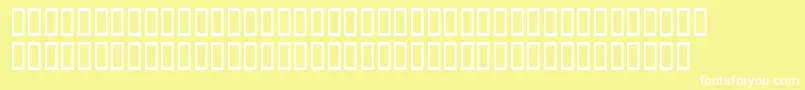 フォントXavierplatosh – 黄色い背景に白い文字