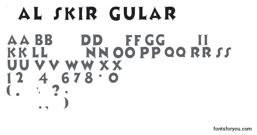 Fuente ZaleskiRegular - alfabeto, números, caracteres especiales