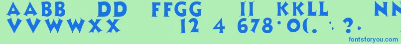 ZaleskiRegular Font – Blue Fonts on Green Background