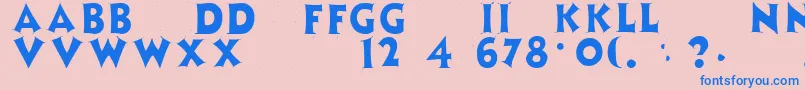 ZaleskiRegular Font – Blue Fonts on Pink Background