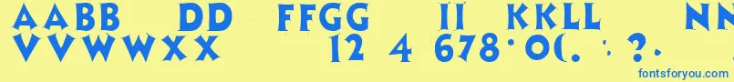 ZaleskiRegular Font – Blue Fonts on Yellow Background