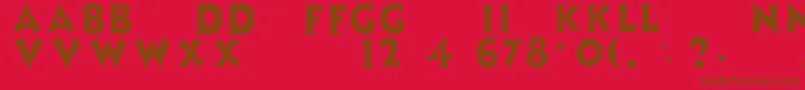 ZaleskiRegular Font – Brown Fonts on Red Background
