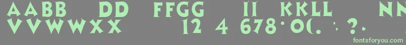 ZaleskiRegular Font – Green Fonts on Gray Background