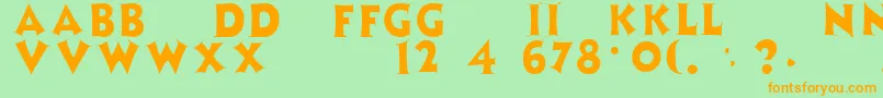 ZaleskiRegular Font – Orange Fonts on Green Background