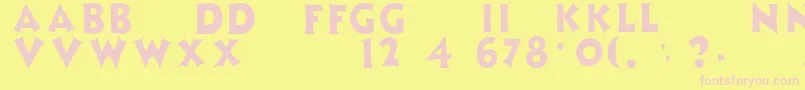 ZaleskiRegular Font – Pink Fonts on Yellow Background