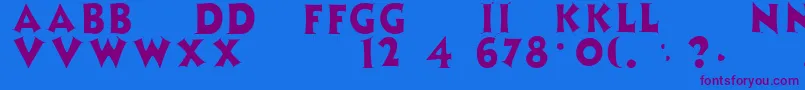 ZaleskiRegular Font – Purple Fonts on Blue Background