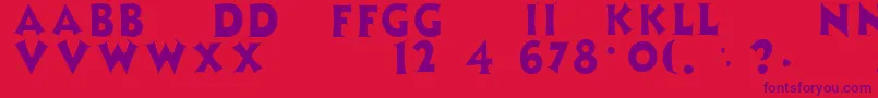 ZaleskiRegular Font – Purple Fonts on Red Background