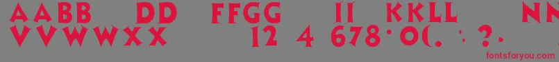 ZaleskiRegular Font – Red Fonts on Gray Background