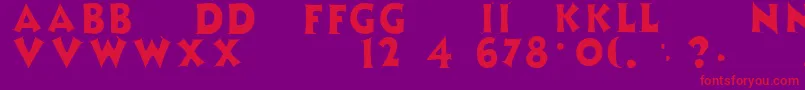 ZaleskiRegular Font – Red Fonts on Purple Background