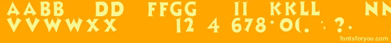 ZaleskiRegular Font – Yellow Fonts on Orange Background