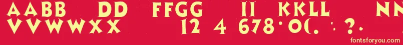ZaleskiRegular Font – Yellow Fonts on Red Background