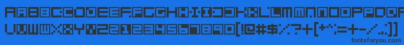 Terrablox Font – Black Fonts on Blue Background