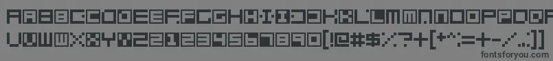 Weitere Informationen zur Terrablox-Schriftart Terrablox-Schriftart – Schwarze Schriften auf grauem Hintergrund
