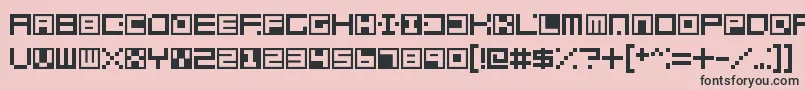 Terrablox Font – Black Fonts on Pink Background