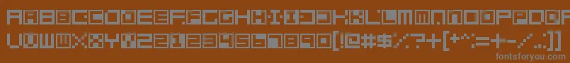 Police Terrablox – polices grises sur fond brun