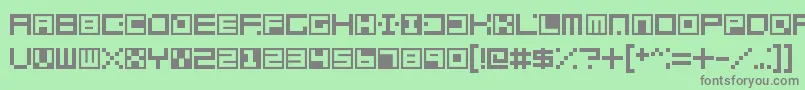 Terrablox Font – Gray Fonts on Green Background