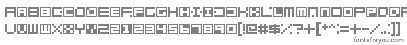 Terrablox Font – Gray Fonts on White Background