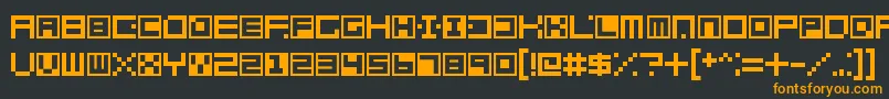 Terrablox Font – Orange Fonts on Black Background