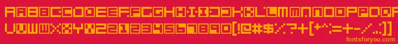 Terrablox Font – Orange Fonts on Red Background
