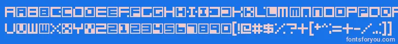 Terrablox Font – Pink Fonts on Blue Background