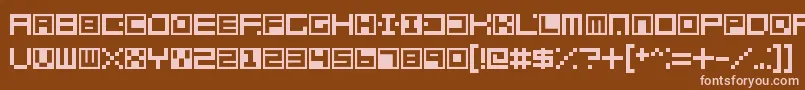 Terrablox Font – Pink Fonts on Brown Background