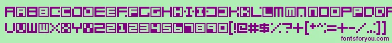 Terrablox Font – Purple Fonts on Green Background