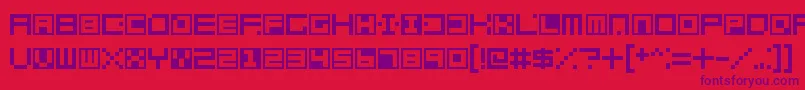 Terrablox Font – Purple Fonts on Red Background
