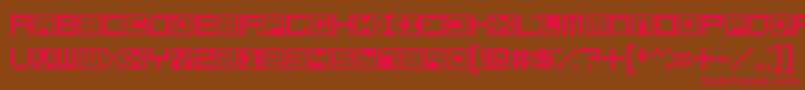 Terrablox Font – Red Fonts on Brown Background