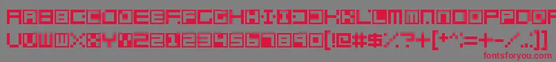 Terrablox Font – Red Fonts on Gray Background