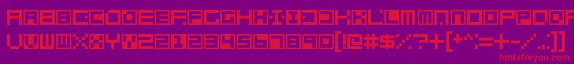 Terrablox Font – Red Fonts on Purple Background