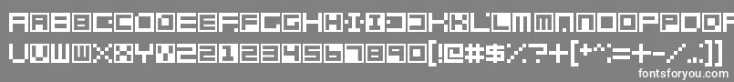 Terrablox Font – White Fonts on Gray Background