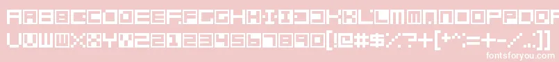 Terrablox Font – White Fonts on Pink Background
